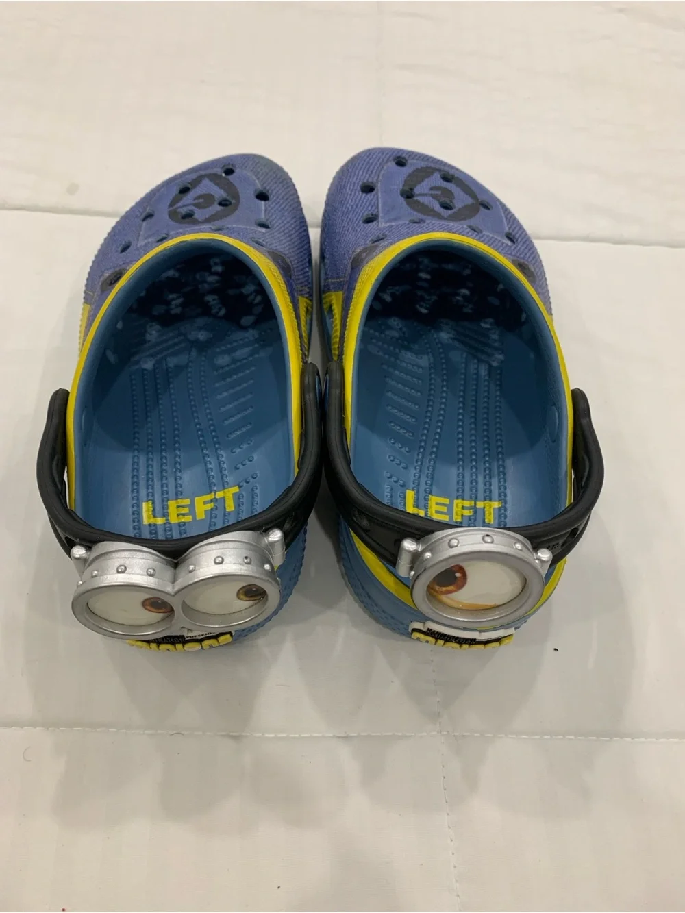 CROCS Kids Blue and Yellow Minion-Style Clogs